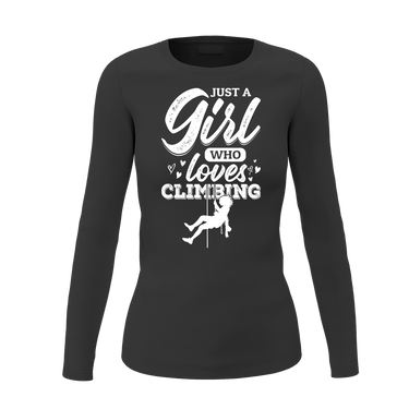 Climbing Just A Girl Who Loves Climbing Women Long Sleeve Shirt